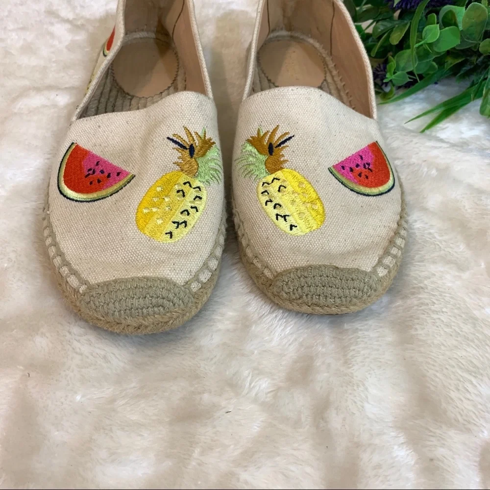 J. Crew Fruit Salad Canvas Espadrilles Loafers Watermelon Pineapple